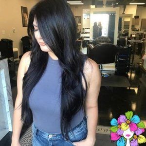High Quality Human Hair Extensions 1B Straight 24" inches